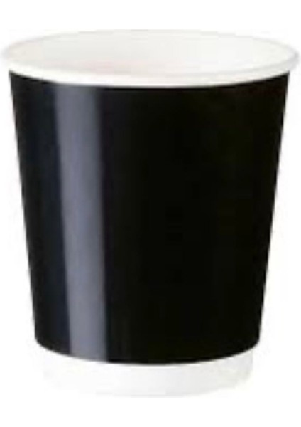 Siyah Karton Bardak 8 Oz 30'lu Paket