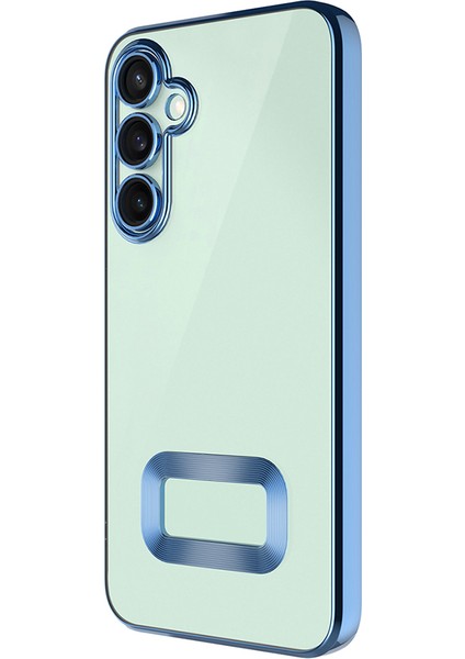 Galaxy A16 Uyumlu Kılıf Kamera Korumalı Logo Gösteren Omega Kapak-Gümüş indirimleri