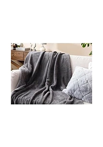 Wellsoft Battaniye Antrasit Televizyon Battaniyesi Peluş Polar Battaniye Tek Kişilik 170 * 230 fiyatları