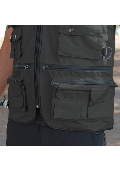 Action Dört Mevsim Çok Cepli Outdoor Spor Yelek Haki indirimleri