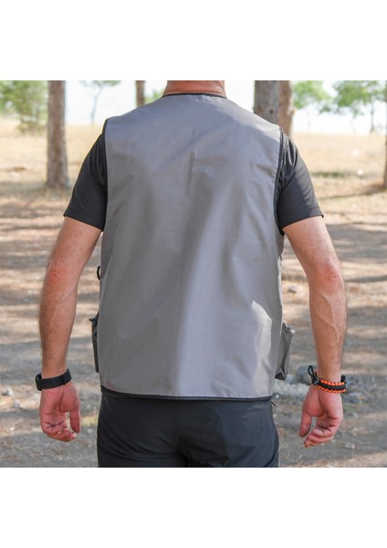 Action Dört Mevsim Çok Cepli Outdoor Spor Yelek Gri