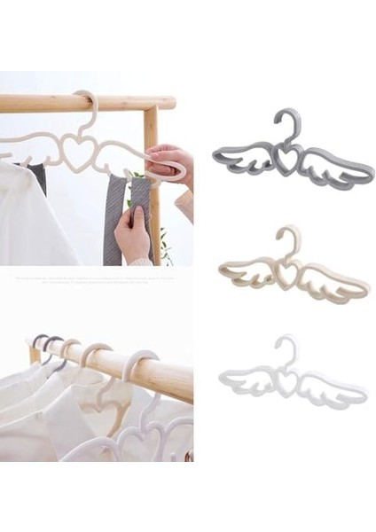 6 Adet Melek Şeklinde Elbise Kıyafet Askısı | 6'lı Plastik Melek Şekilli Askı Seti fiyatları