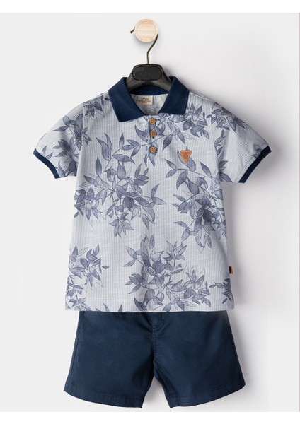 Erkek Çocuk 3'li Takım Polo Yaka T-Shirt Şort Kemer Takım modelleri