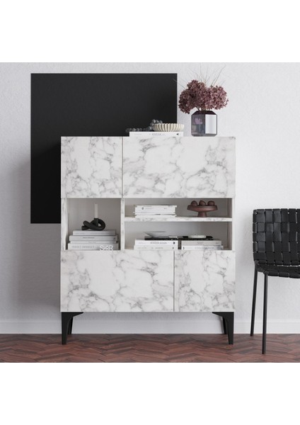 Krista Konsol Carrara Marble