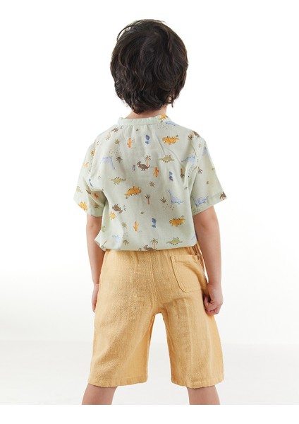 Erkek Çocuk Bayramlık Gömlek Müslin Şort Takım fiyatları