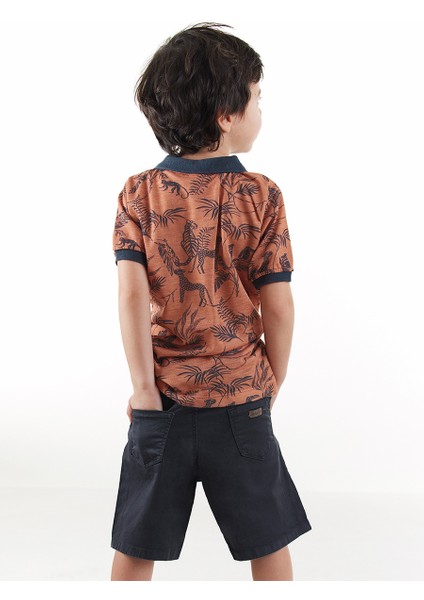Erkek Çocuk 3'li Takım Polo Yaka T-Shirt Şort Kemer Takım fiyatları