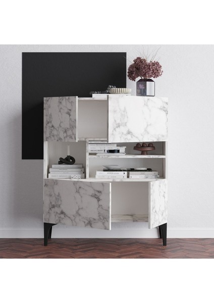 Krista Konsol Carrara Marble
