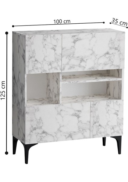 Krista Konsol Carrara Marble