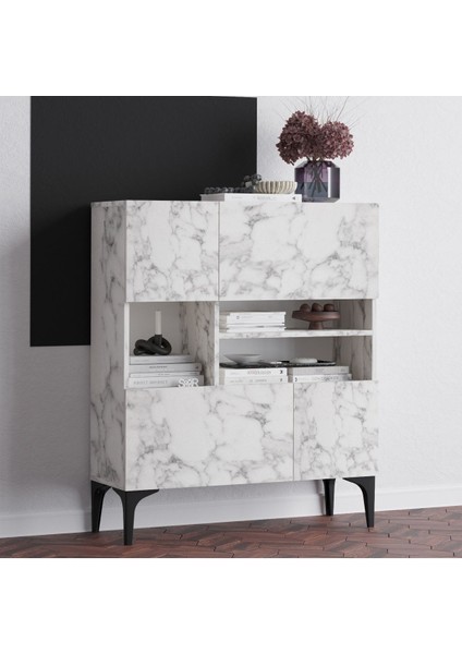 Krista Konsol Carrara Marble