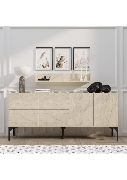 Modern Tasarımlı Kapaklı Konsol Suntalam Malzemeden 180x72 cm Dikdörtgen