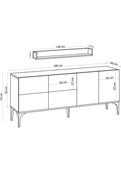 Modern Tasarımlı Kapaklı Konsol Suntalam Malzemeden 180x72 cm Dikdörtgen modelleri