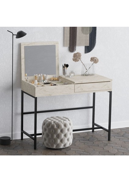 DECORMET LİNDA MAKYAJ MASASI TRAVERTİNE