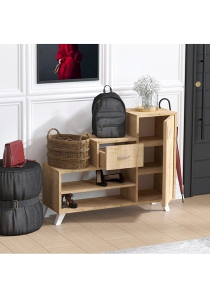 DECORMET Retro Ayakkabı Dolabı Safir Meşe