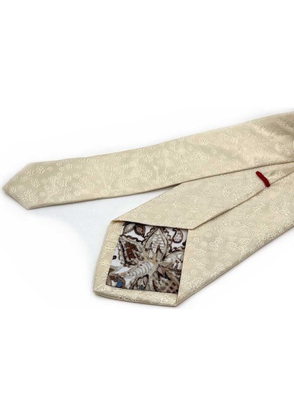 Soprazzo Style Krem Çiçek Desen Italyan Ipek Kravat İK1748 fiyatları