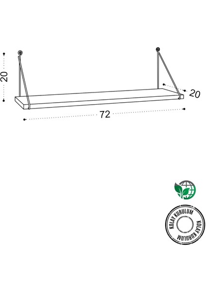 DECORMET Armoni Raf Seti 1 Raflı 200X720 Beyaz 015 0010 020 020 50 fiyatları
