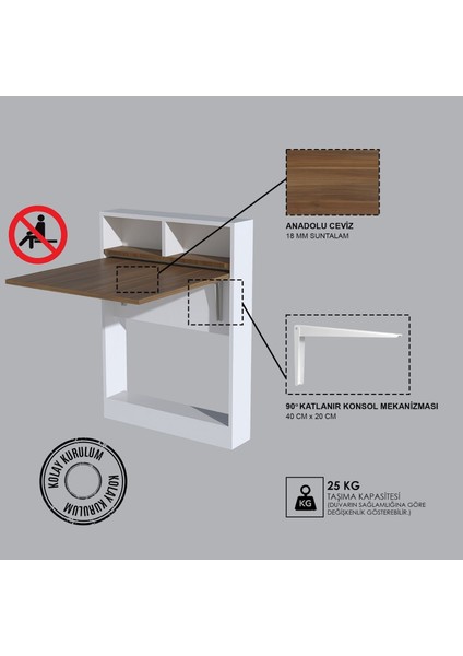 DECORMET Bracked Katlanır Çok Amaçlı Masa indirimleri