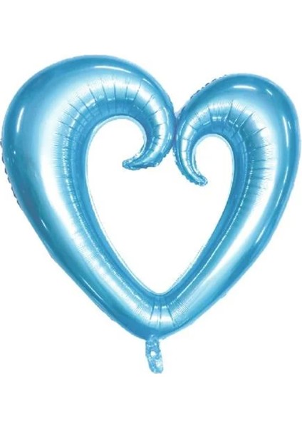 Kalp Folyo Balon Mavi 96 x 109 cm