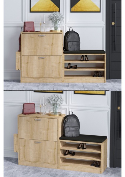 DECORMET Trend Ayakkabı Dolabı Safir Meşe