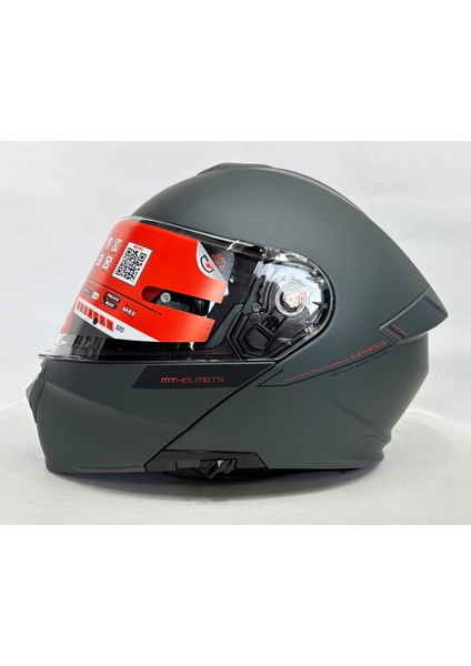Kask mt Genesis Sv Çene Açılır Kask Mat Anthracite Grey