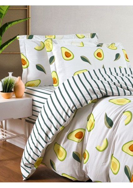 Fitted Ranforce Nevresim Takımı Tek Kişilik Avocado