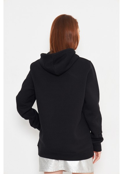 Yıldız Taş Baskılı Oversize Unisex Sweatshirt Kalın Kışlık Kumaş 3 Iplik Şardonlu