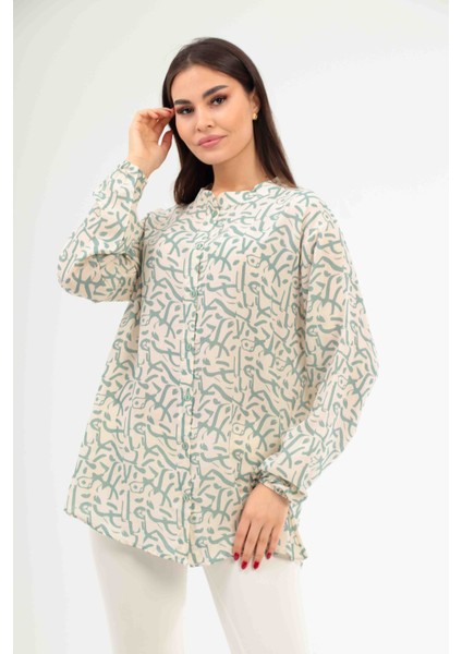 Desenli Pamuklu Kadın Gömlek modelleri