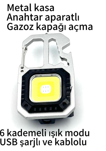 Kamp Outdoor El Feneri Yeni Nesil USB Şarjlı - Kablolu