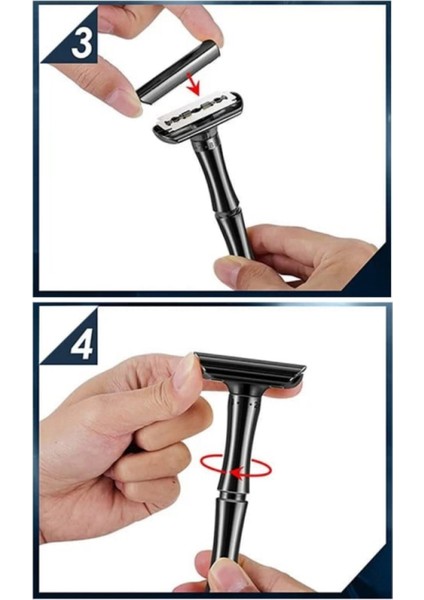 Q16 Ayarlanabilir Full Metal Tıraş Makinesi + 5 Adet Yaprak Jilet