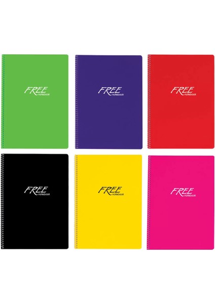 Color Free Pastel Defter Pp Kapak Çizgili A4 80 Yaprak 320421-99
