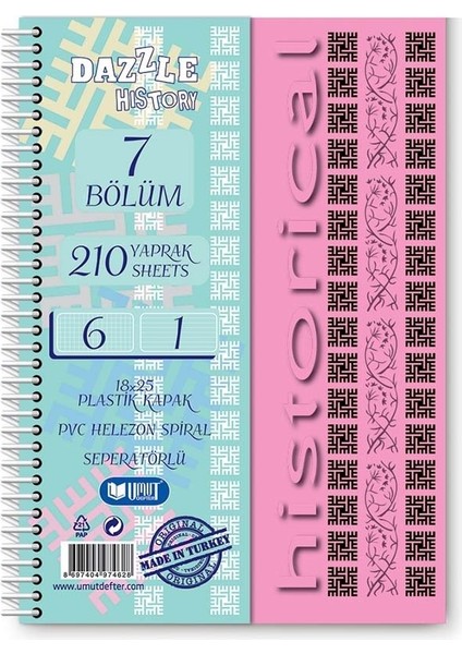 Umut Dazzle 6+1 Ayraç Spiralli Defter