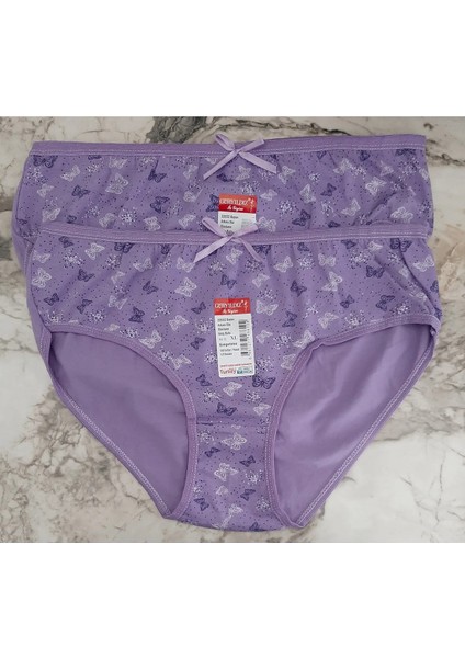 Kadın Arkası Düz Elastan Empirme Bato Külot 2'li Paket
