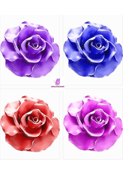 13CM 3 Boyutlu Büyük Gül Çiçek Silikon Kalıp K-1007, Kokulu Taş Sabun Mum Kalıbı