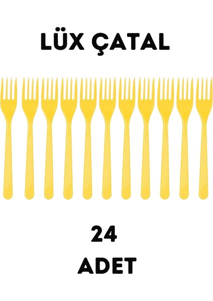 Sarı Plastik Çatal