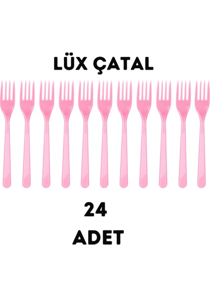 Pembe Plastik Çatal