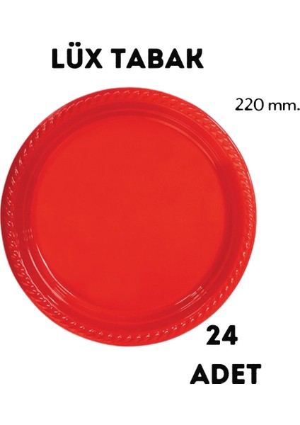 Kırmızı Plastik Tabak