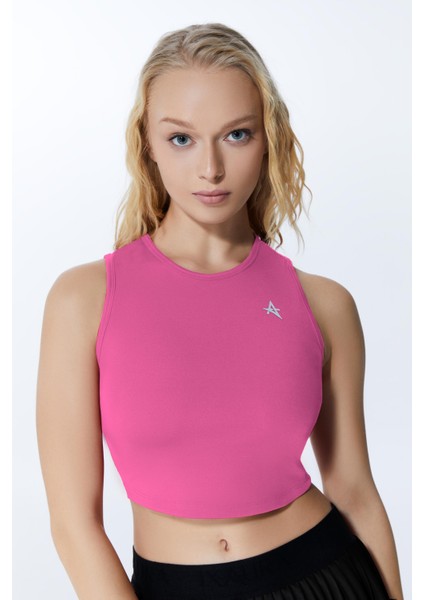 Ed 2343-03 Barty Dry-Touch Crop Kolsuz Kadın Üstü Barbie Pembe