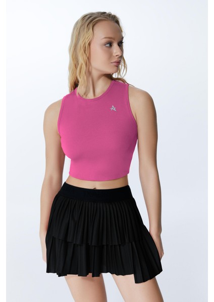 Ed 2343-03 Barty Dry-Touch Crop Kolsuz Kadın Üstü Barbie Pembe modelleri