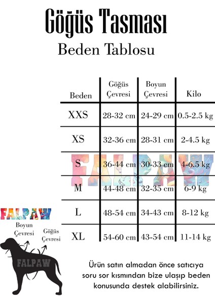 Köpek Göğüs Tasma Seti Ayarlanabilir Gezdirme Kayışı Eller Serbest Gökkuşağı Desenli