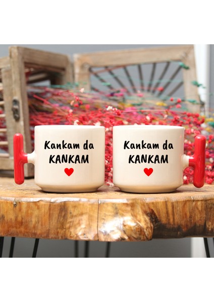 Kankam Da Kankam Mottolu T Kulplu Kupa Bardak Seti 2'li