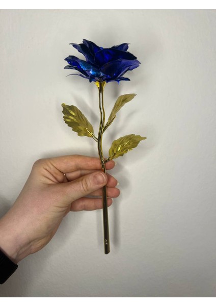 Love Candles 1 Adet Altın Varaklı Gül Solmayan Gül, Yapay Gül, Sonsuzluk Gülü Sevgililer Günü si, Anneler Günü si, Nişan si, Düğün si, Altın Gül modelleri