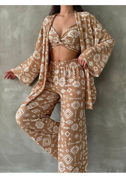 Bürümcük Kumaş Kimono Üçlü Takım fırsatları