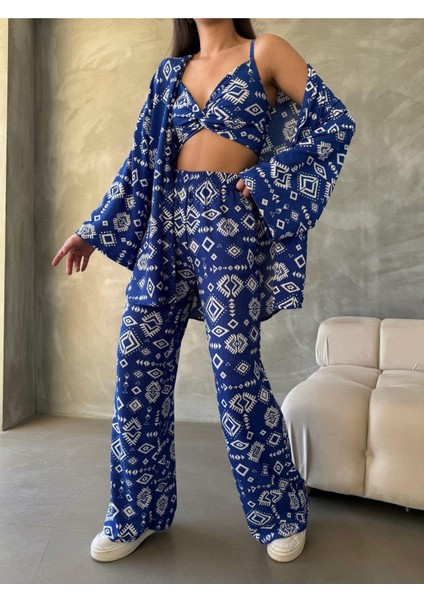 Bürümcük Kumaş Kimono Üçlü Takım fiyatları