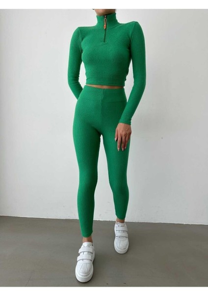 Kaşkorse Tayt-Crop Alt-Üst Şardonlu Takım modelleri