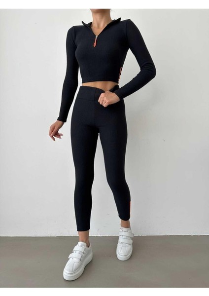 Kaşkorse Tayt-Crop Alt-Üst Şardonlu Takım fiyatları