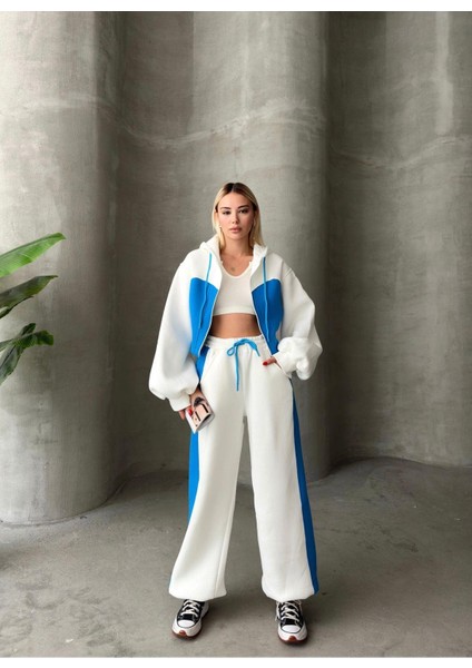 Bol Kesim 3 Iplik Crop Hırka Eşofman Takımı fırsatları