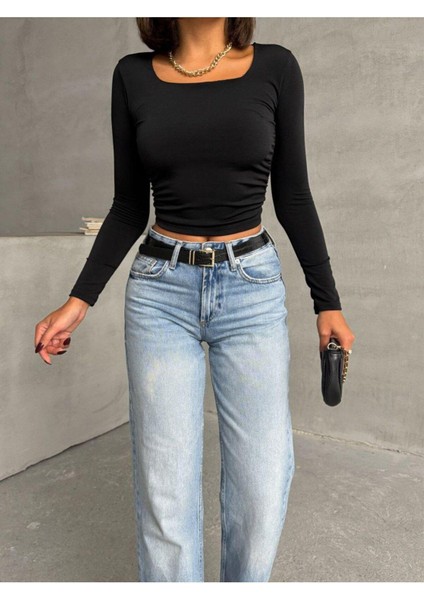 Kare Yaka Uzun Kol Bluz fiyatları