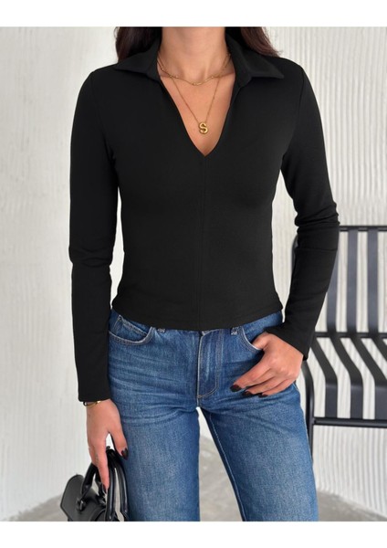 Scuba Kumaş V Yaka Bluz fırsatları
