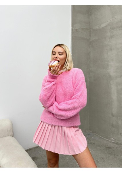 Peluş Triko Bisiklet Yaka Kazak fiyatları