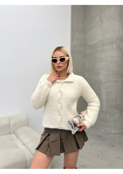 Peluş Triko Polo Yaka Hırka fiyatları