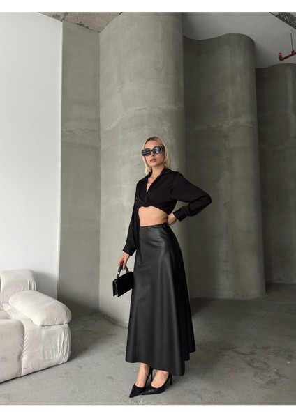 Maxi Boy Çan Deri Etek fiyatları